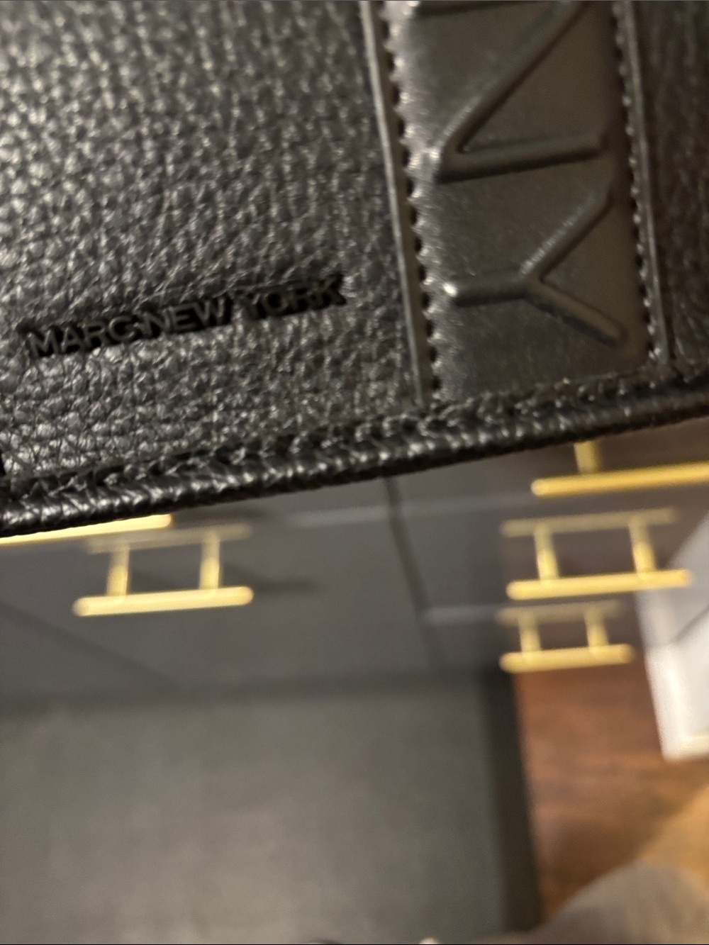 Marc New York Black Pebbled Leather Tote Bag- with Willy-Labubu w/ cola included - Picture 16 of 16